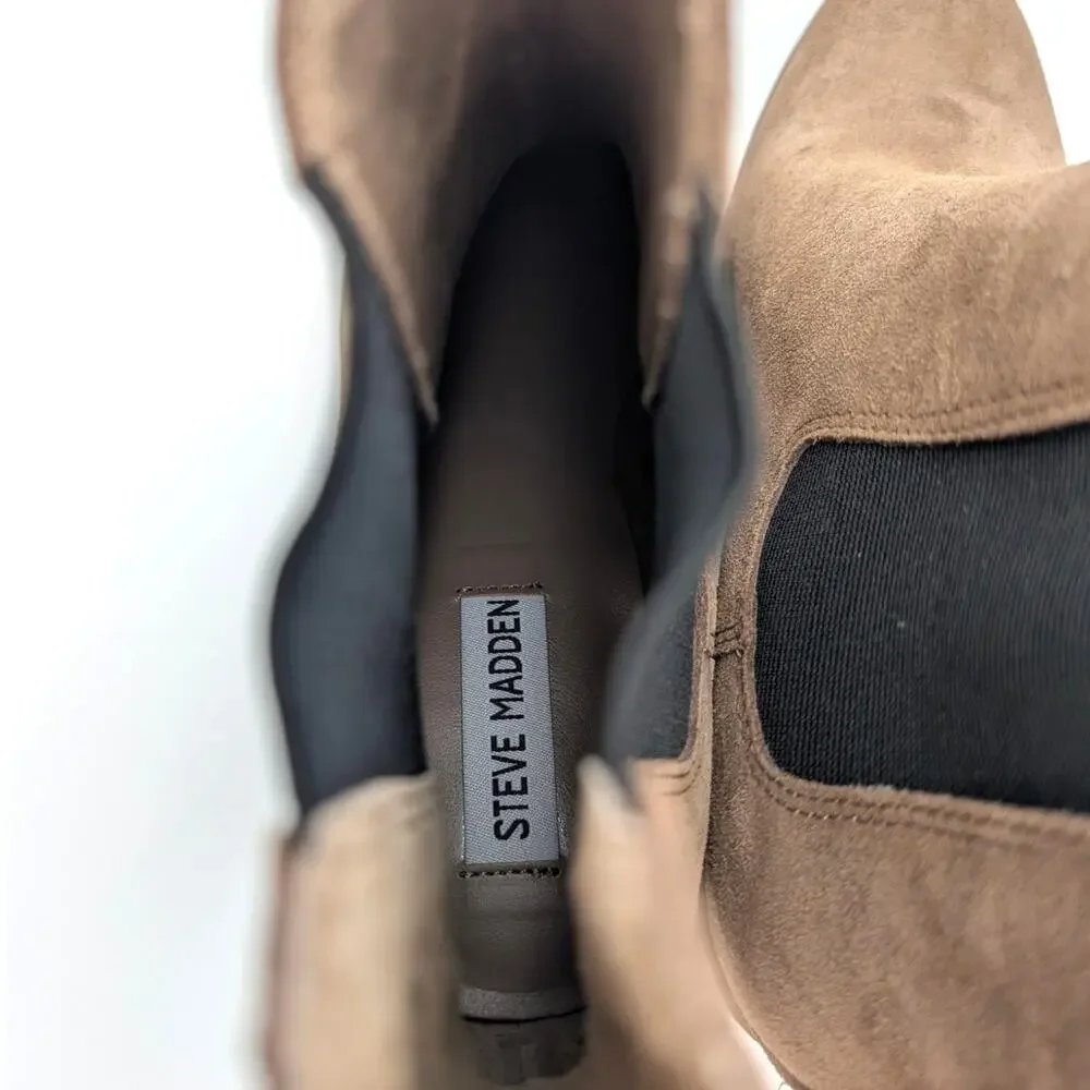 Steve Madden Rhiannon Chelsea Boots Women's Brown Suede Size US9.5M EU40